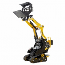 CE Approved Mini Gasoline Engine Skid Steer Loader with Snow Plow with Auger Bucket